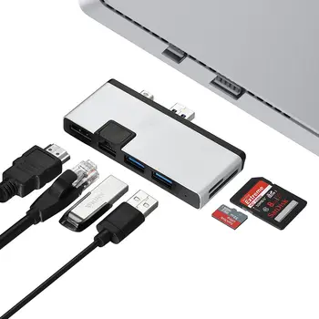 

USB3.0 to HDMI & USB3.0 OTG & RJ45 Gigabit Ethernet Adapter for Surface 4/5/6 & Mini DP