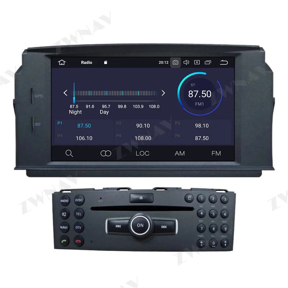 64GB DSP Carplay For MERCEDES BENZ C Class C180 C200 C230 W204 Android 10 Screen GPS Navi Audio Stereo Radio Recorder Head Unit