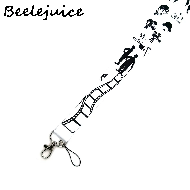 24pcs Chaplin comedy 90s vintage Neck Strap Lanyards ID badge card holder keychain Mobile Phone Strap Gifts decorations