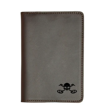 

Skull with metal detectors Travel Case Passport Cover wallet Card Holders Engraved Picture Leather Passport wallet