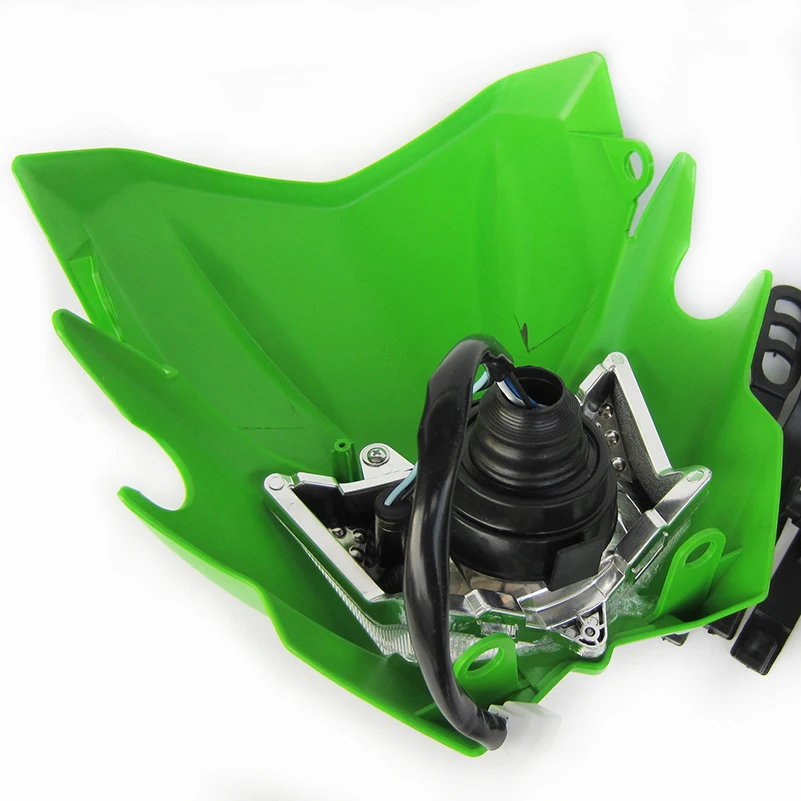 Мотоцикл мотокросса 12 в 35 Вт H4 фара обтекатель для KLX KX 110 WR250F WR450F фара фары грязи велосипеды внедорожных