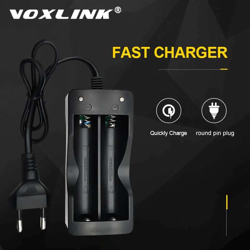 Зарядное устройство VOXLINK 18650 с европейской вилкой 2 слота умная Зарядка