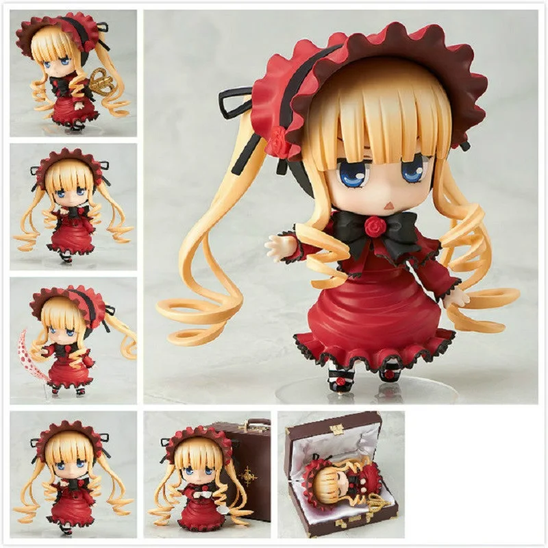 

Экшн-фигурка из японского аниме Rozen Maiden 364 # Shin Ku, красное платье Q версия, модель из ПВХ, милое женское лицо, сменная милая кукла 10 см