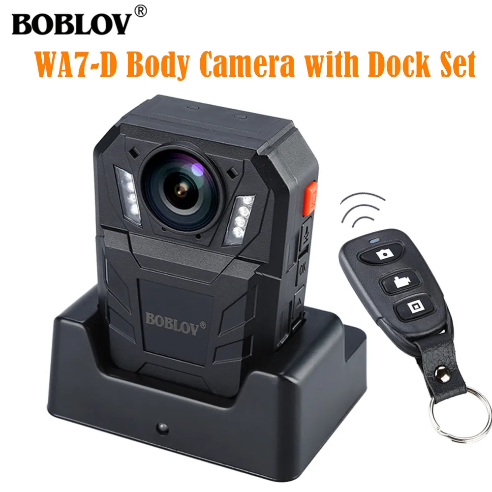 WA7-D Ultra HD 1296P 64GB 2.0" Body Worn Police Camera Recorder w/Remote Control 
