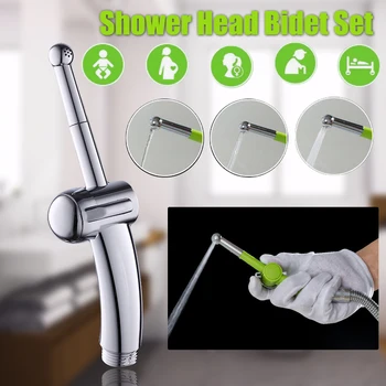 

Handheld Toilet Bidet Sprayer Set Kit Stainless Steel Hand Bidet Flexible Faucet Bathroom Hand Sprayer Shower Head Self Cleaning