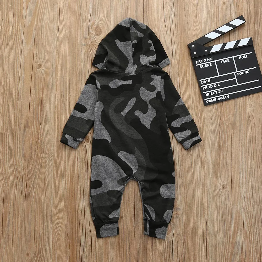 Infant Baby Boys Girls Camouflage Print Hooded Romper Jumpsuit Clothes Outfits Costume Baby Clothes Romper Jumpsuit for baby boy