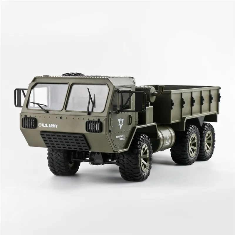 

1: 16 Military Truck 6 Six-Wheel Drive Model Army Cassette Differential Remote Control Toy Car Model Fy004