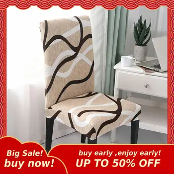

Spandex Elastic Printing Dining Chair Slipcover Modern Removable Anti-dirty Kitchen Seat Case Stretch Chair Cover for Banquet