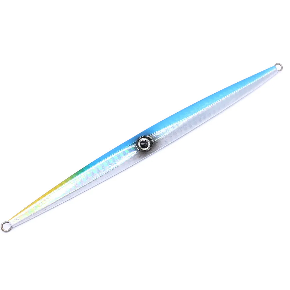 Blue Casfun приманка для джига, скоростная приманка для морской рыбалки, вертикальная приманка, 60 г, 80 г, 100 г, 120 г, свинцовая приманка для джига, 1 шт., металлическая приманка - Цвет: Blue