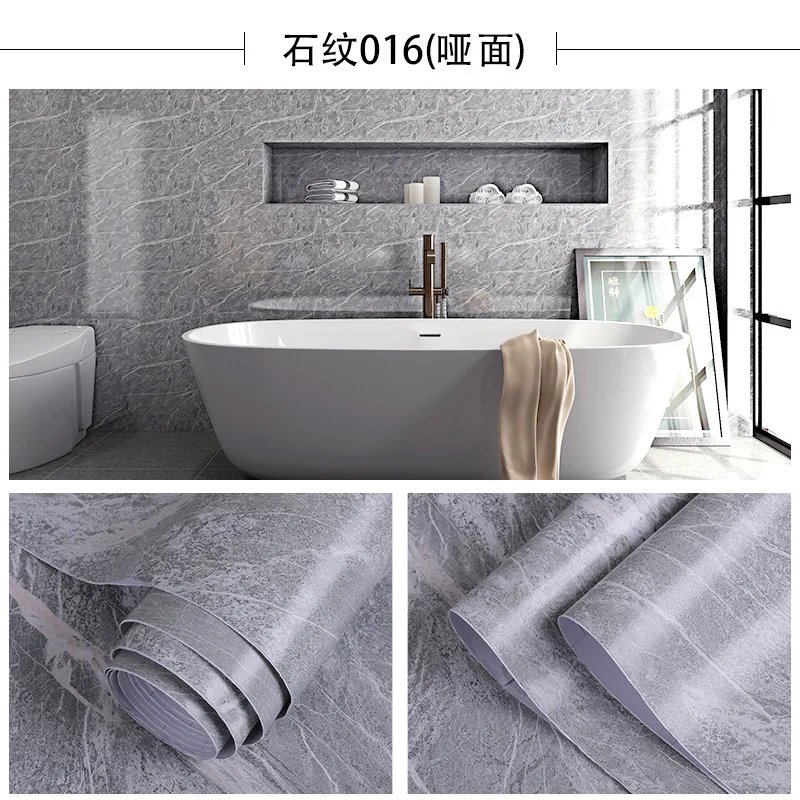 Marble Stickers Contact Paper waterproof Wallpaper 60cm x 500cm Self Adhesive Decorative Film Sticky PVC Light Grey Paper for Furniture Cabinet Wardrobe Drawer Cupboard Desk Dressing Table Worktop DIY 