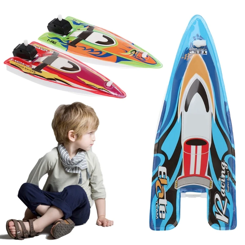 

Baby Toy Kid Wind Up Clockwork Inflatable Boat Ship Bath Toy Play Water Bathroom