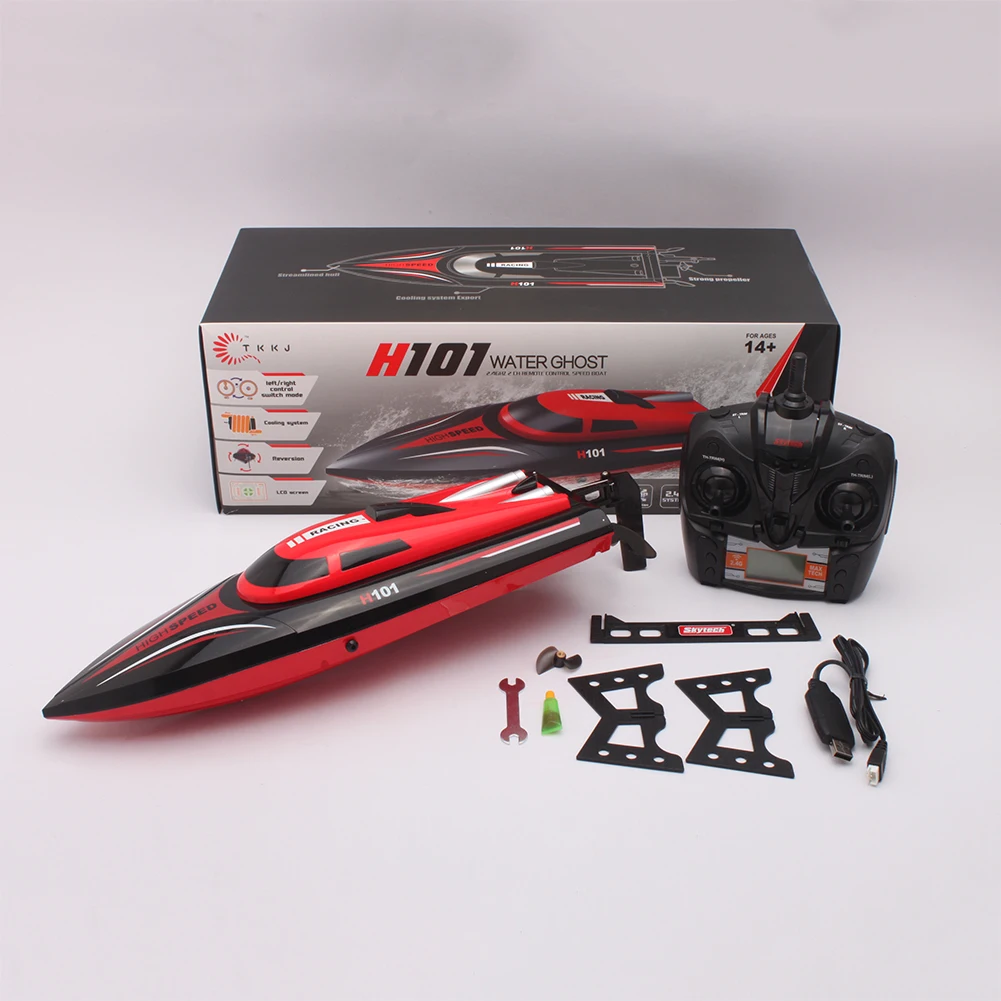 H101 RC лодка 28 км/ч высокая скорость RC электрическая лодка гидроцикл Авто переворачивание RC гоночный катер электрические игрушки RC игрушки для детей Подарки