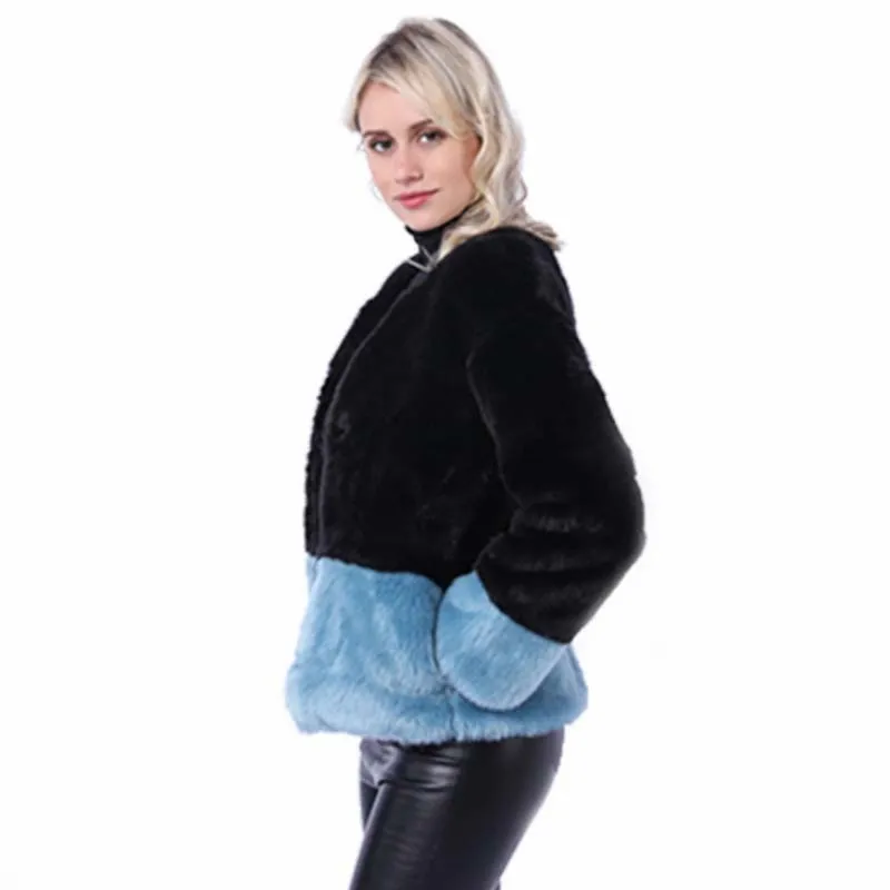 

LaMaxPa Instagram Fashion Quality Elegant Faux Imitation Mink Fur Thick Jackets Vogue Vintage Coats Women Vetement Femme Winter