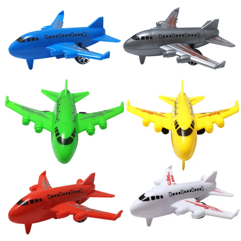 6Pcs/set Cute Pull Back Airplane Model Toy For Kids Baby Mini Colorful Cartoon Aircraft Plane Board Games Children Xmas Gift