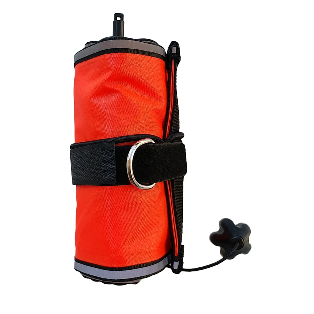 Scuba Diving Surface Marker Buoy Signal Tube Oral and Standard BC Hose Inflator, Cute Dolphin Design Multiple Colors & Sizes