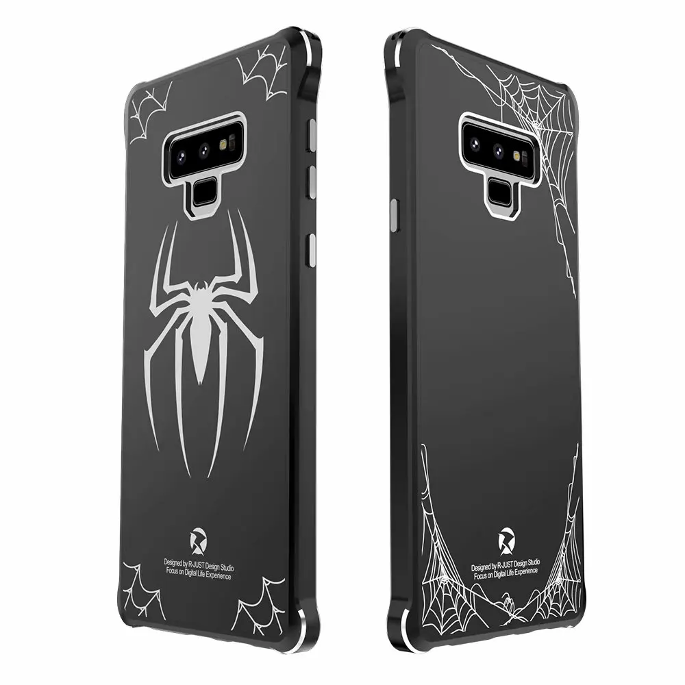 Роскошные Алюминий бампер сотовый Note9 паук чехол для телефона для samsung Galaxy Note 9 8 S9 плюс Чехол акриловая доска Fundas Coque чехол