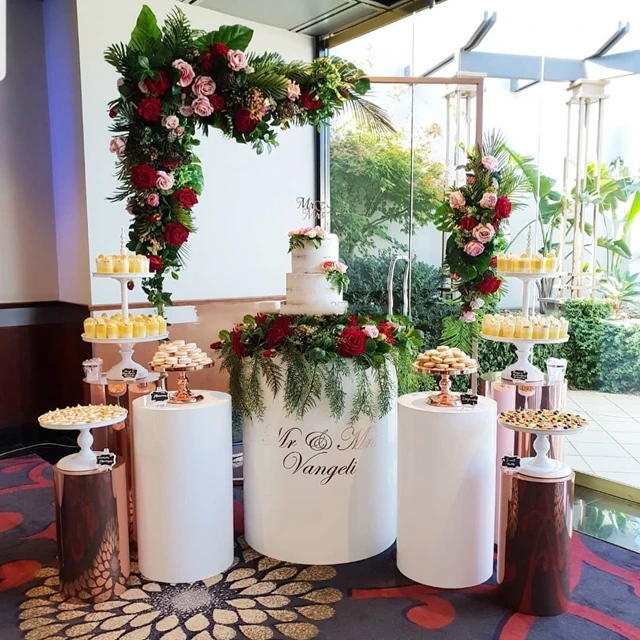 

7 шт./компл.) новый стиль новейший сценический фон большие геометрические/белые умственные столбики для цветов подставка Свадебные украшения yudao844