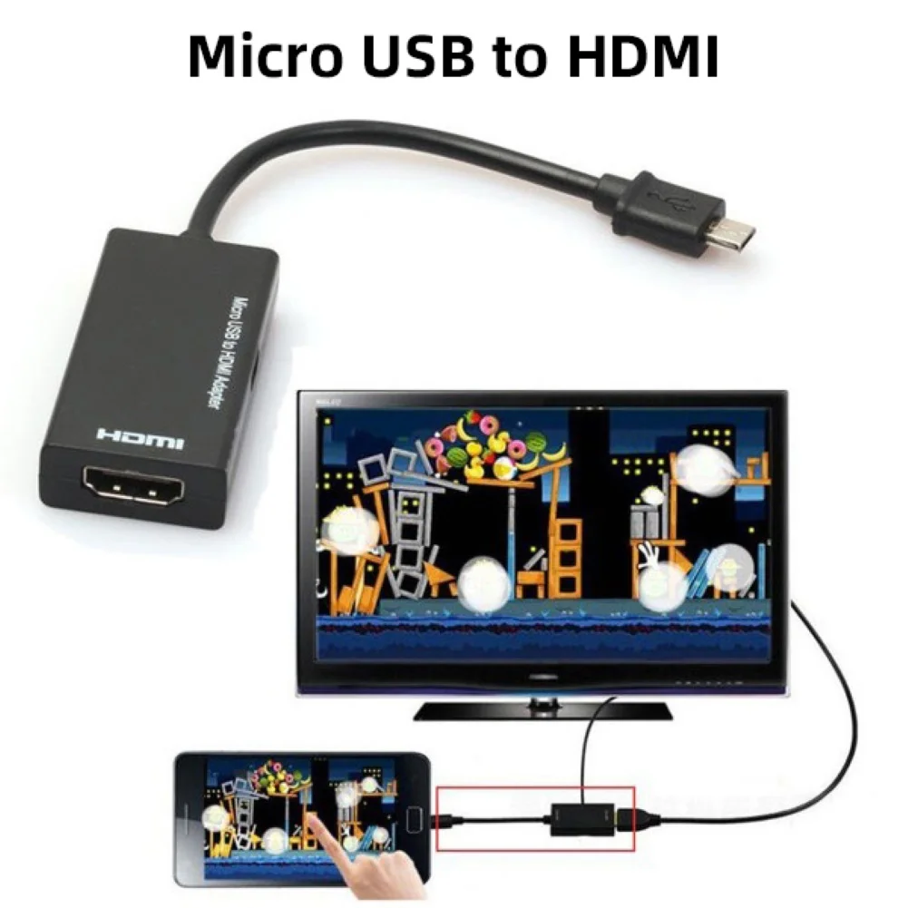 Micro USB Male to HDMI Female HD Adapter Converter Cable for Phone HDTV Monitor