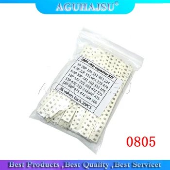 

36values*20pcs=720pcs 0805 SMD Capacitor assorted kit 1pF~10uF component diy samples kit new and original