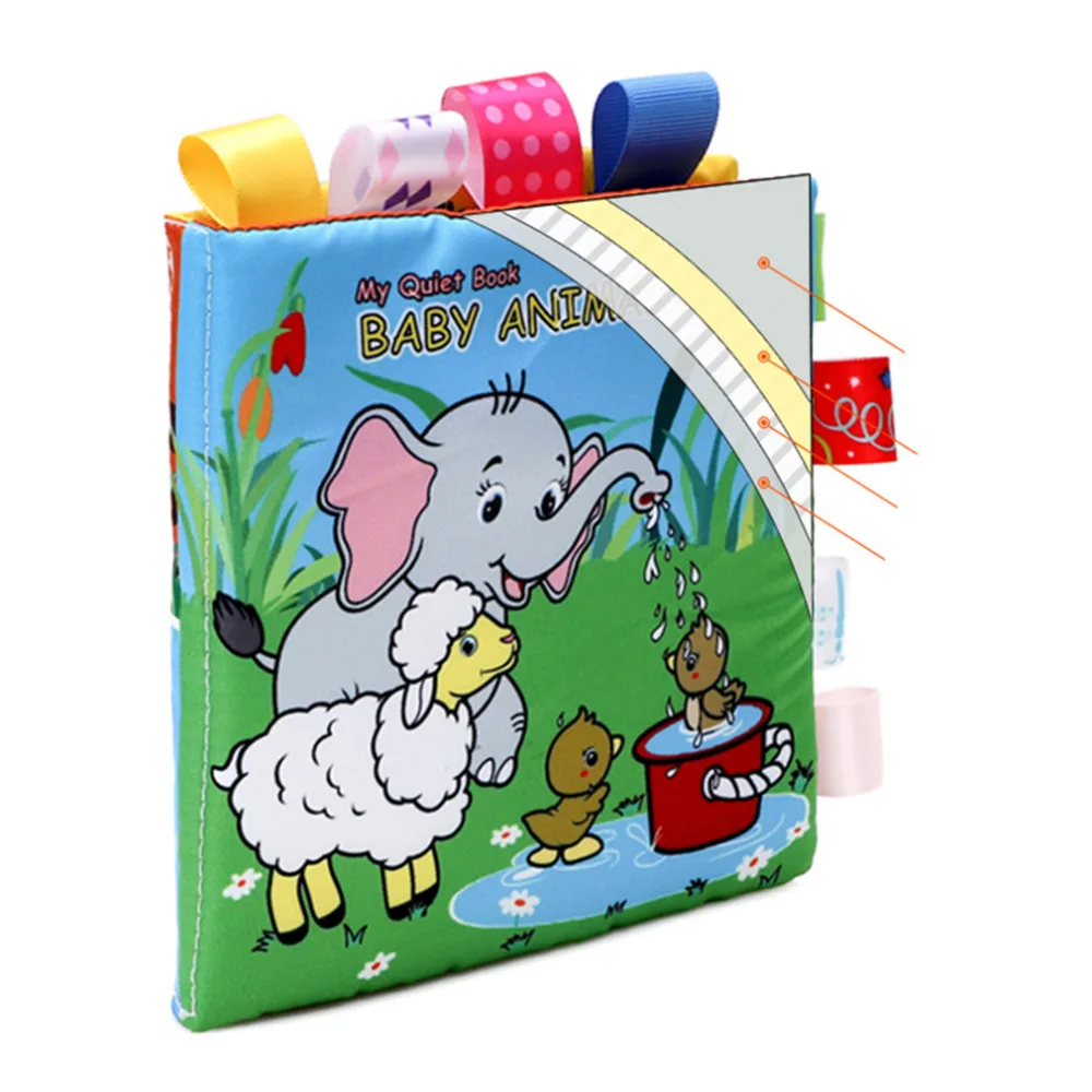 Bebe детские игрушки-погремушки, мягкие животные, звучащие бумажные тканевые книги для новорожденных, подвесные игрушки для детей, раннее обучение, не порванные укусы