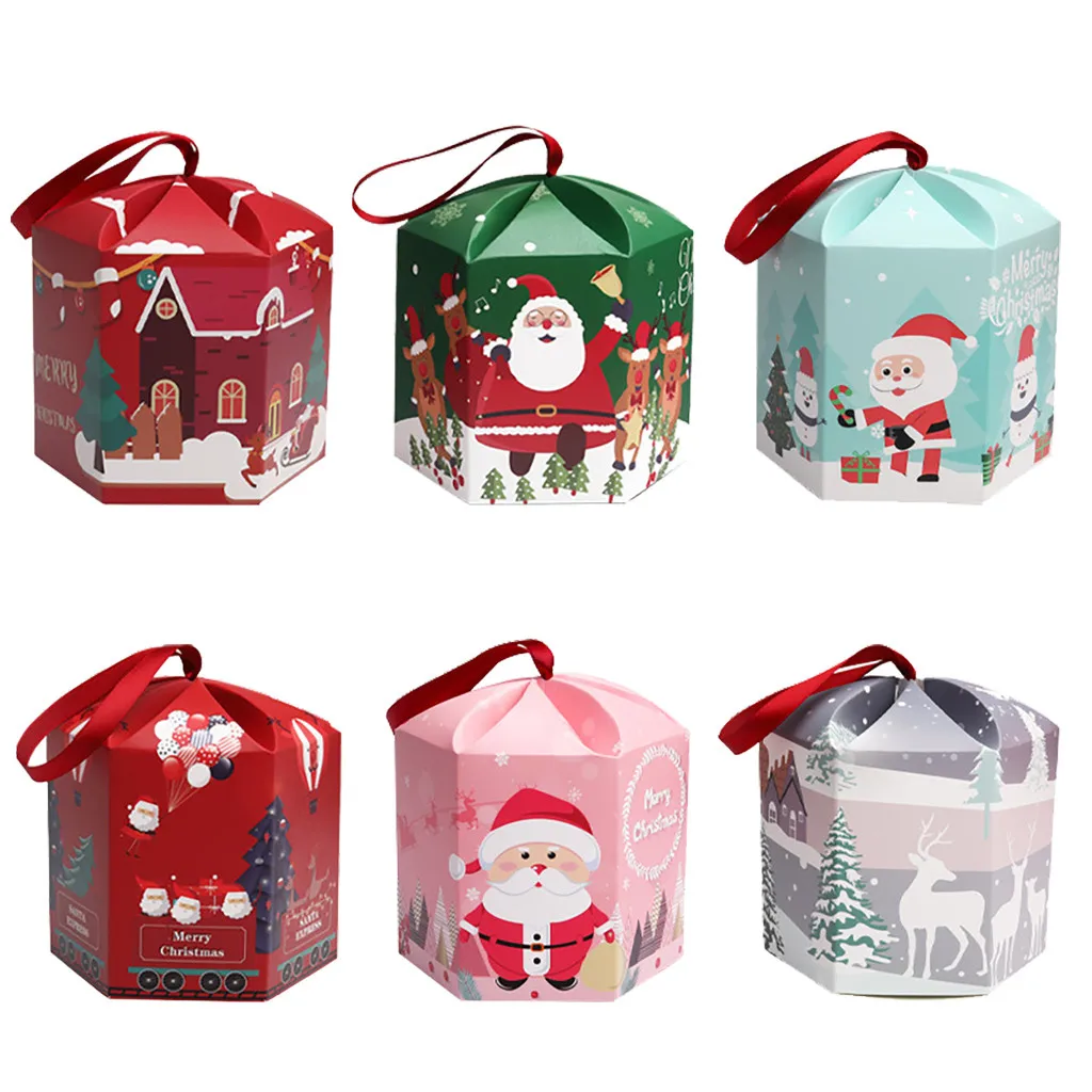 High Quality 18pcs Box Paper Christmas Eve Safe Fruit Box Christmas Apple Gift Box New