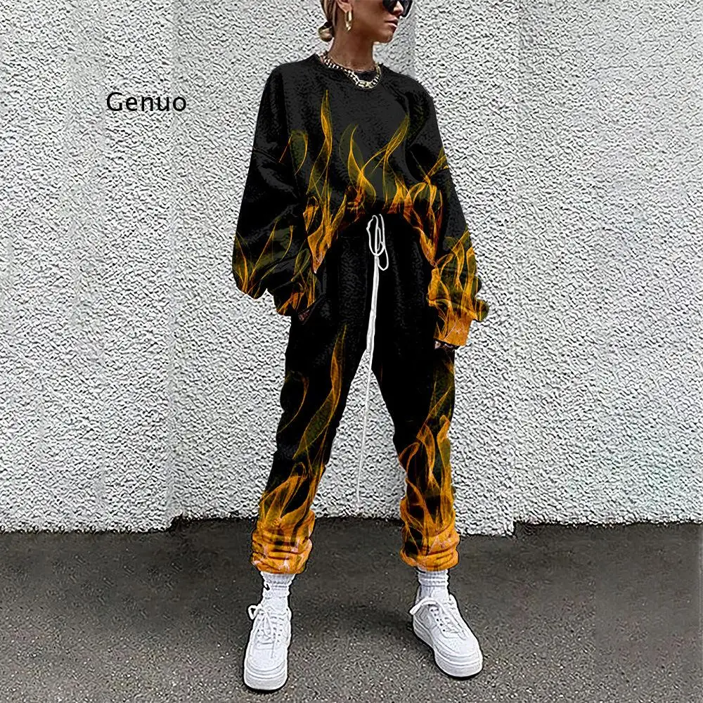 Women's Streetwear Print Going out Casual Daily Two Piece Set