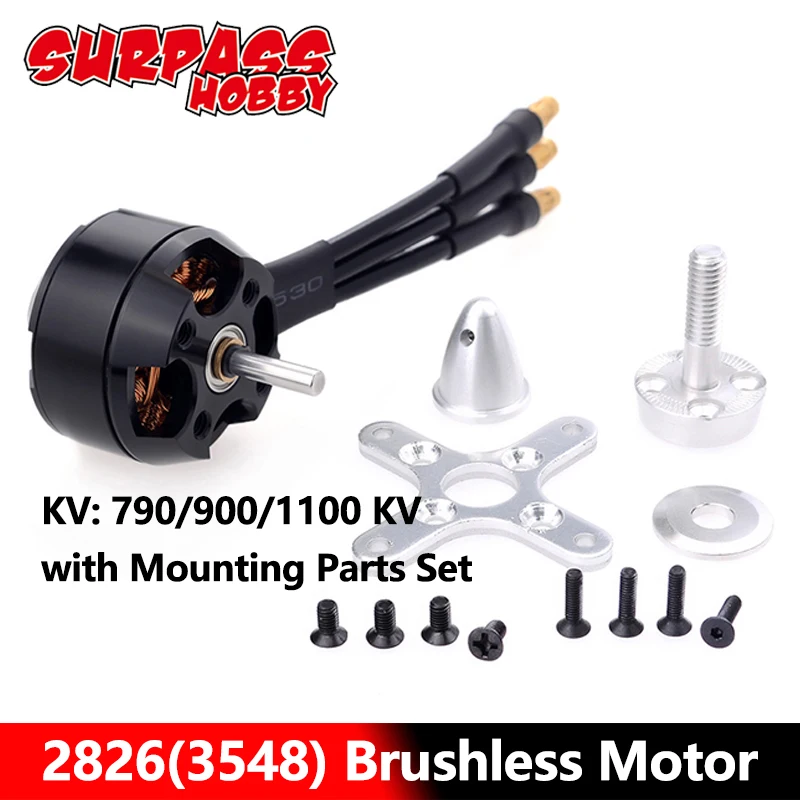 

SURPASS HOBBY 2826(3548) 1000KV 1350KV 1900KV 14Pole Brushless Motor for Airpalne Aircraft Multicopters RC Plane Helicopter