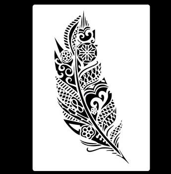 

A3 42 *29 cm feather DIY Stencils Wall Painting Scrapbook Coloring Embossing Album Decorative Paper Card Template,wall