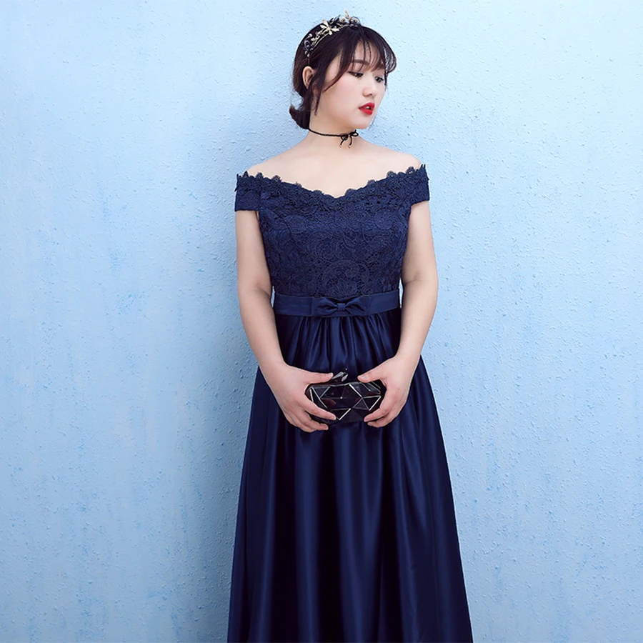 Платье для выпускного вечера с открытыми плечами кружевное Vestidos De Gala размера плюс платья с вырезом лодочкой женские вечерние платья с коротким рукавом для выпускного вечера T158