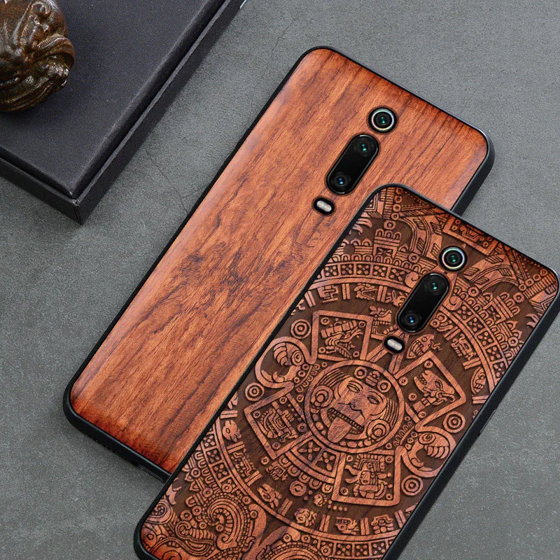 

BOOGIC Original Phone Case For Xiaomi mi 9t mi 9 mi9 se Wood TPU Cover For Xiaomi Redmi K20 Note 7 Pro Ultra-Thin Wooden Coque