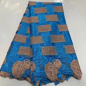 

High Quality African Swiss Voile Lace In Switzerland For Party With Stones 5Yards 2020 New Design African Laces Fabric