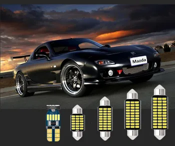 

6 sets new super bright car interior led white lights T10 & 31mm For Mazda CX-5 CX-7 CX-9 2 3 5 6 3 Sport 1990-2019