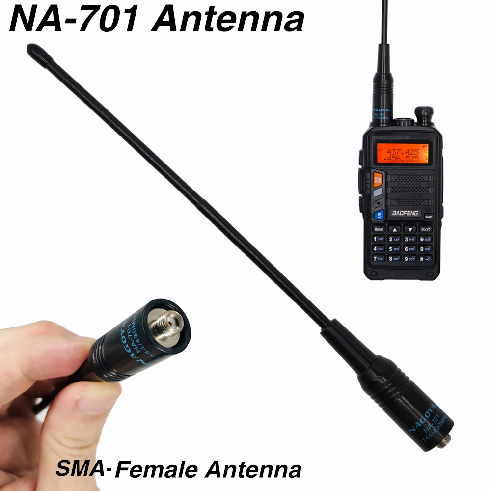 Original NA-701 Antenna SMA-F Dual Band Walkie Talkie for Baofeng Two Way Radio UV-5R UV-82 BF888S TYT Kenwood Ham | Мобильные