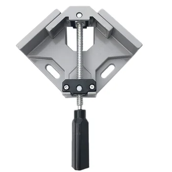 

BMBY-Aluminum Single Handle 90 Degree Right Angle Clamp Woodworking Frame Clip Right Angle Folder Tool Right Angle Clamp Hand To