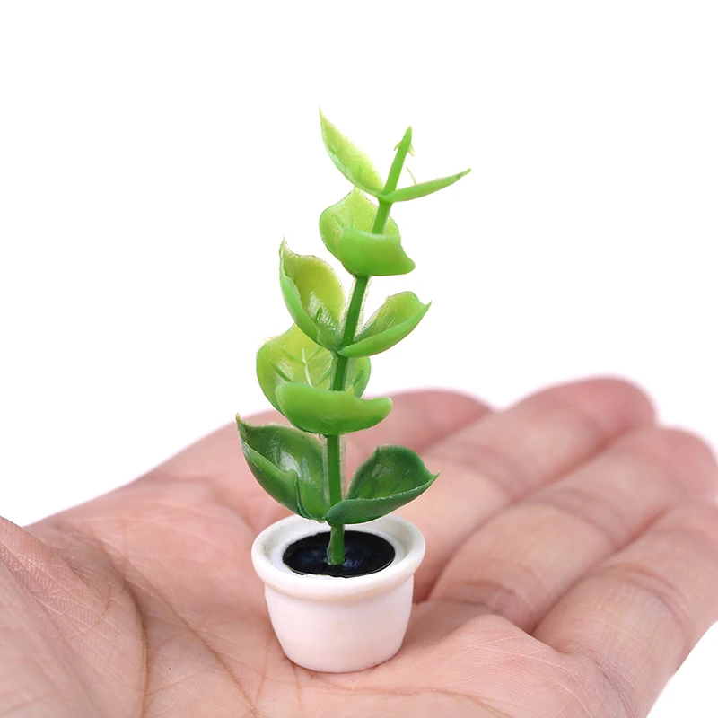 1/12 Doll House Miniature Simulation Flower Green Plant Ornament Toys