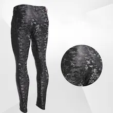 Сексуальные мужские 3D камуфляжные пушистые высокоэластичные облегающие зауженные брюки PU камуфляжные узкие брюки глянцевые сценические плотные брюки гей одежда размера плюс