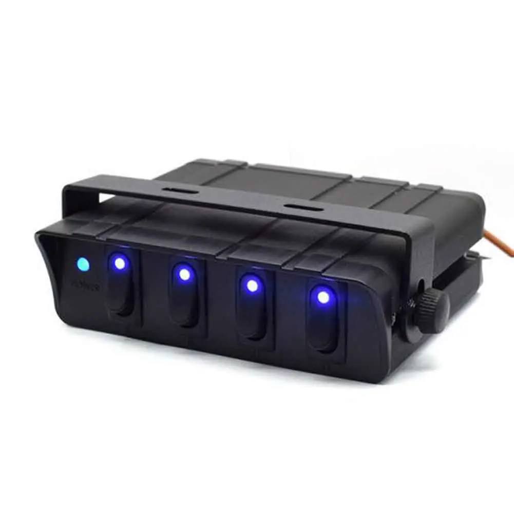 Универсальная распределительная коробка 30Amp 3 Pin Светодиодный подсветкой Рокер ВКЛ/ВЫКЛ ABS Управление 12В лодке автомобиль аксессуары защита от перегрузки Панель 4 Gang