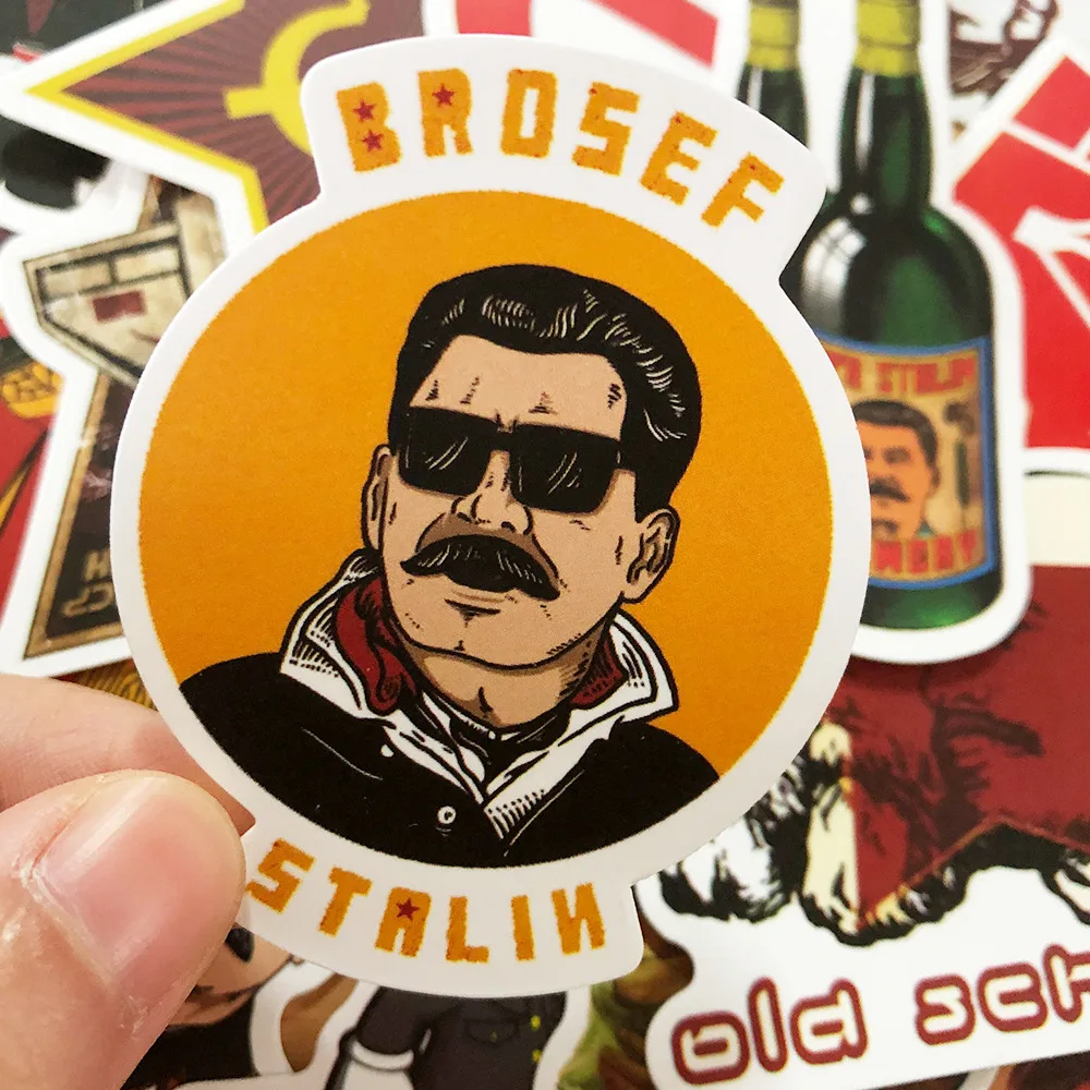 50Pcs New Sttickers Stalin USSR CCCP Waterproof Stickers Laptop Luggage Guitar Water bottle Room Wall Decor Vinly Decals