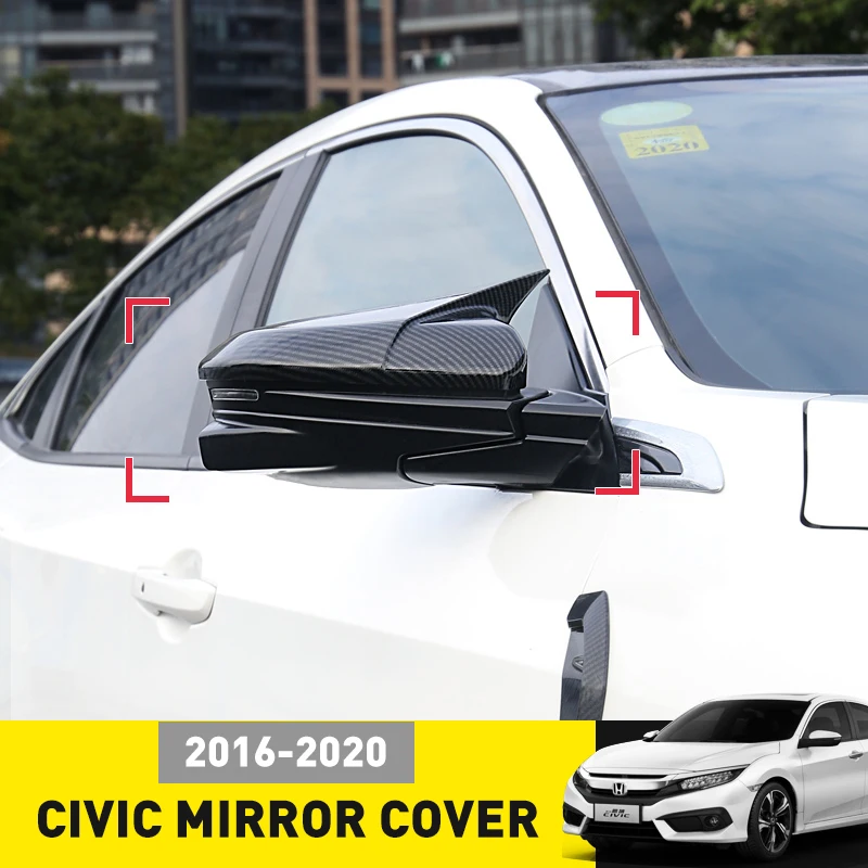 Для civic 10th автомобильное боковое зеркало заднего вида покрытие Trimr углеродное