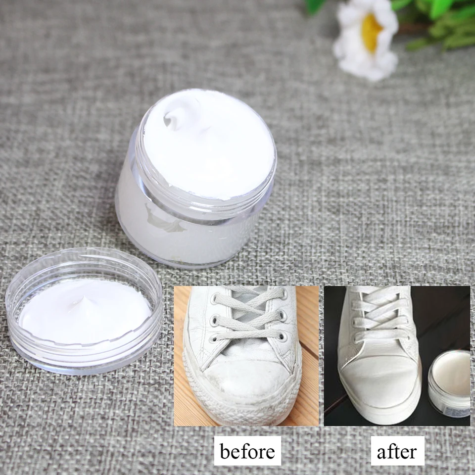 White Leather Paint Shoe Cream Coloring 