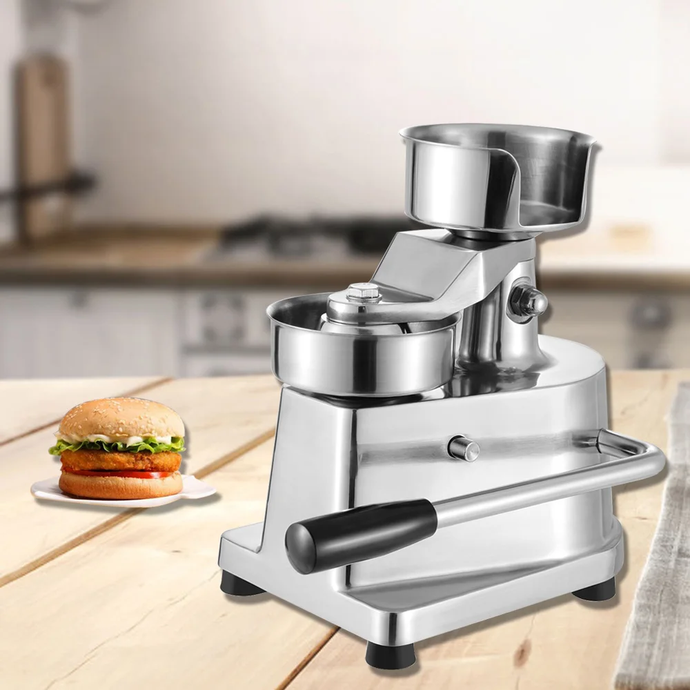 

Stainless Steel Manual Hamburger Press Machines Burger Forming Machine Round Meat Shaping Aluminum Machine Forming Burger