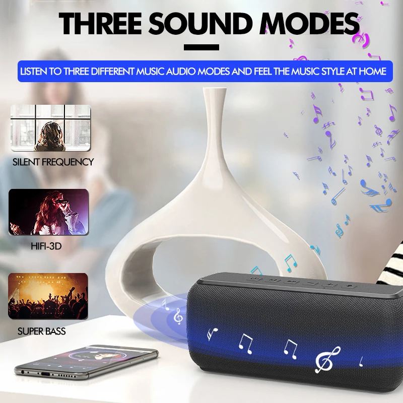 60W TWS Wireless Bluetooth Portable Speaker 15H Playing Time IPX5 Waterproof 3D Bass Outdoor Subwoofer Speaker For Phone PC 60W TWS Wireless Bluetooth Portable Speaker 15H Playing Time IPX5 Waterproof 3D Bass Outdoor Subwoofer Speaker For Phone PC