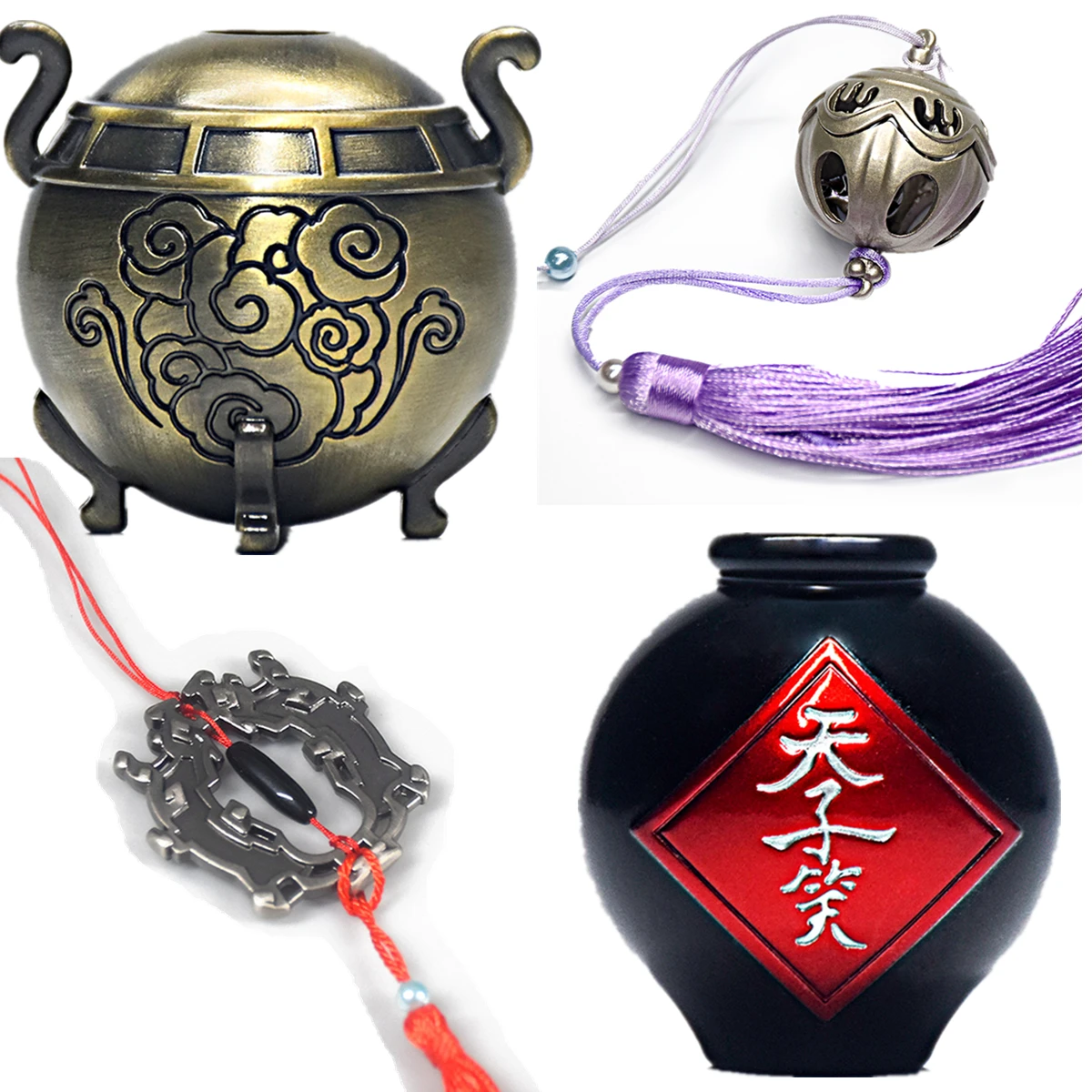 

Wine Jar Censer Yin Hu Fu Grandmaster of Demonic Cultivation Cosplay Wei Wuxian Accessories Mo Dao Zu Shi Props Halloween