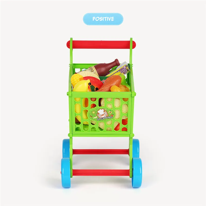 Лидер продаж rea qi детский игровой дом кухня эмуляция игрушка фрукты и овощи Собранный набор корзина для покупок