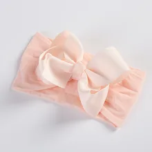 5 дюймов Европа и Америка детские ленты лента для волос милый бант супер мягкие девушки повязки шелковые чулки нейлон повязки на голову