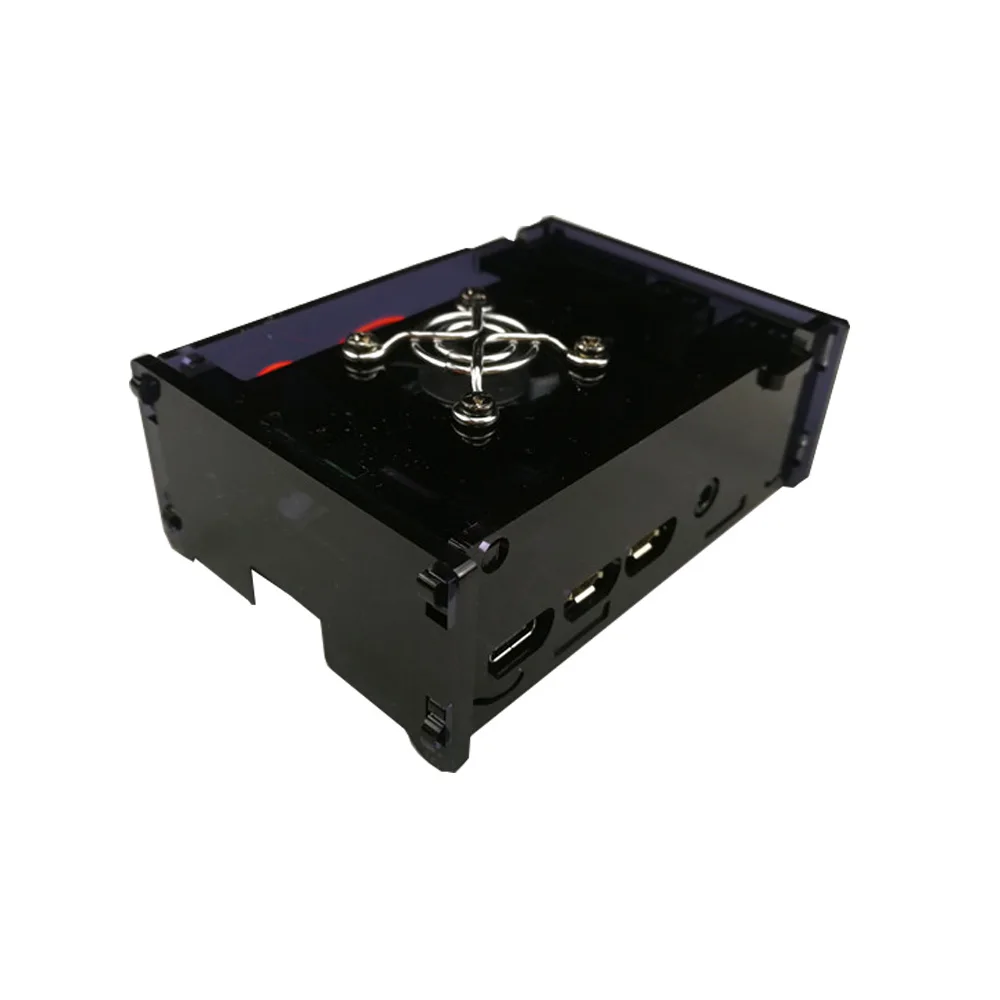 with cooling fan Raspberry Pi 4 чехол корпус с охлаждающим вентилятором корпус Защитная крышка для Raspberry Pi 4 Модель B высокое качество - Цвет: with cooling fan