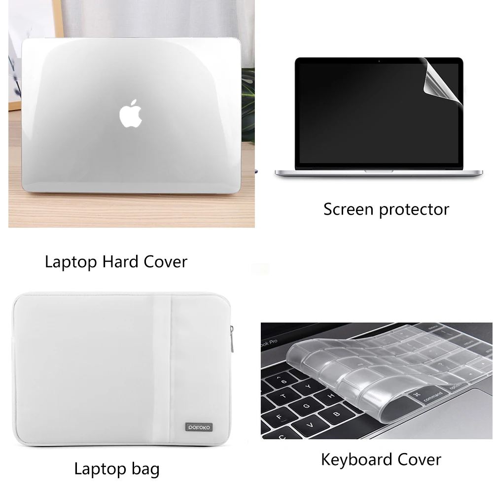 Laptop sleeve case For Apple Macbook Air 11&quot Pro 15 Retina 12'' Frosted Surface Matte Hard Cover Case new 13 touch bar A1706 |