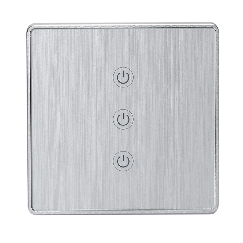 

Brushed metal Elegant WiFi Smart Switch Wall Light Remote Control Touch Control Practical Universal UK&EU Smart Switch