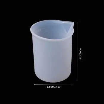 

5 Pcs/pack 100 ml Crystal Epoxy Silicone Measuring Cup DIY Handmade Tool with Scale Non-stick Adjusting Mixing Cups 23GE