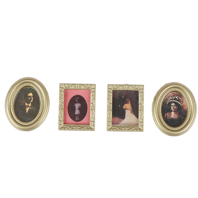 1Set 1:12 Dollhouse Miniature Oil Painting Wall Picture Decoration  Accessories - AliExpress